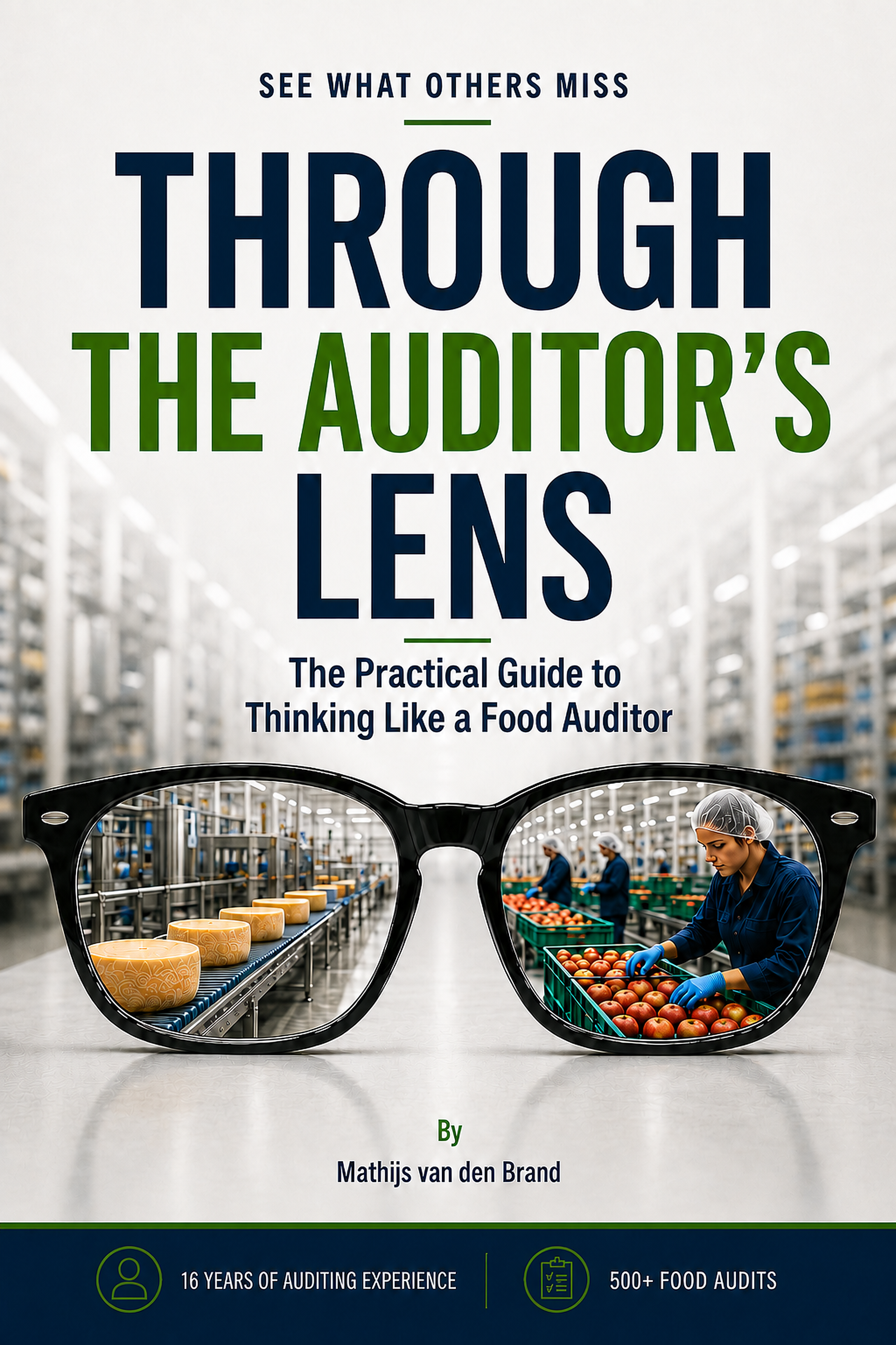 Through the Auditor’s Lens book cover, The Practical Guide to Thinking Like a Food Auditor by Mathijs van den Brand